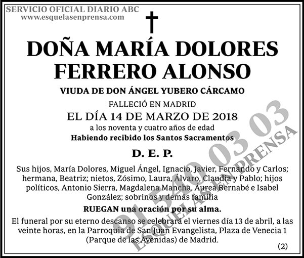 María Dolores Ferrero Alonso